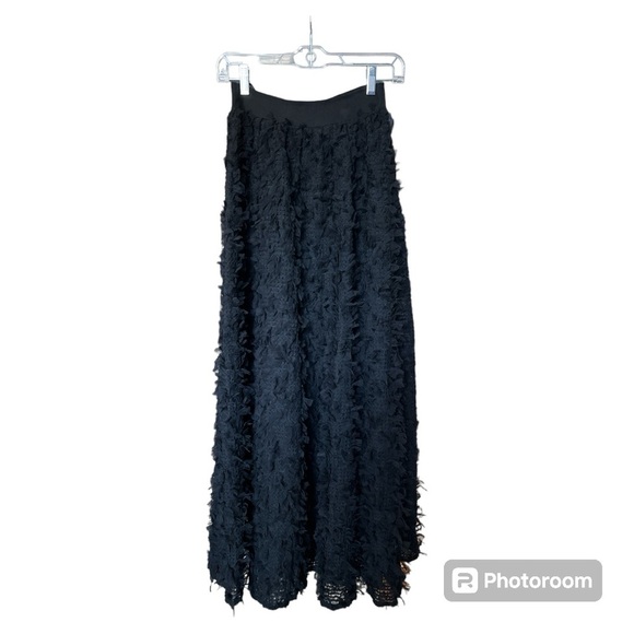 NWT Anthropologie ERI + ALI “Rive Dorite” Maxi skirt black size XS - Picture 4 of 8